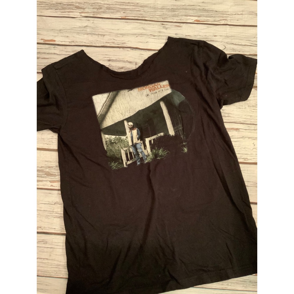Morgan Wallen‎ One Thing At A Time Black Graphic T-Shirt Cut Collar Large